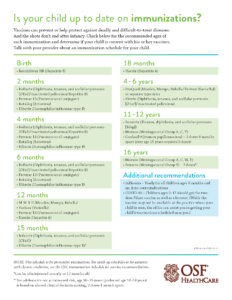 baby vaccine schedule
