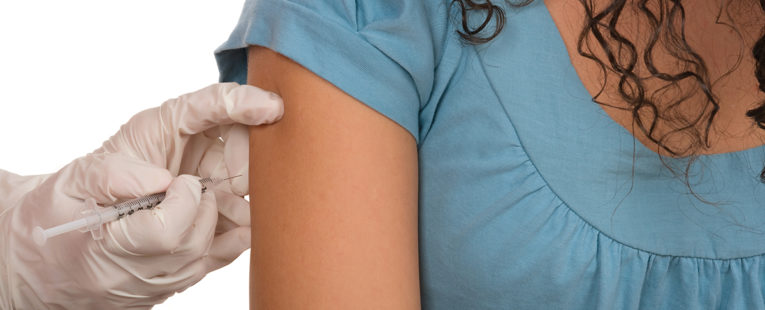 woman getting allergy shots