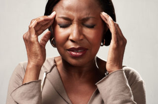 woman with headache