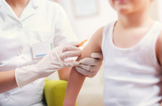 child getting vaccines