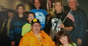 James Purl and family after the Honor Flight