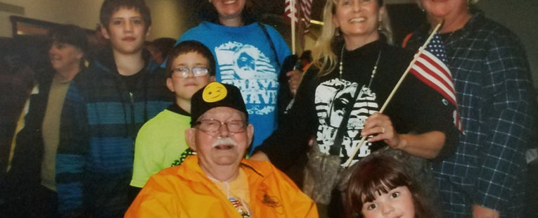 James Purl and family after the Honor Flight