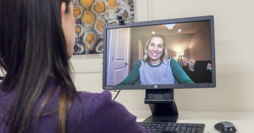 behavioral health consult on computer