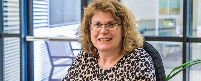 Carrie McCure at the OSF HealthCare Illinois Neurological Institute Multiple Sclerosis Center