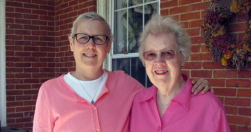 Carolyn Mink pictured with her mother Audrey