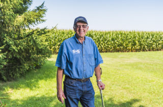 Dale Sass on his farm.