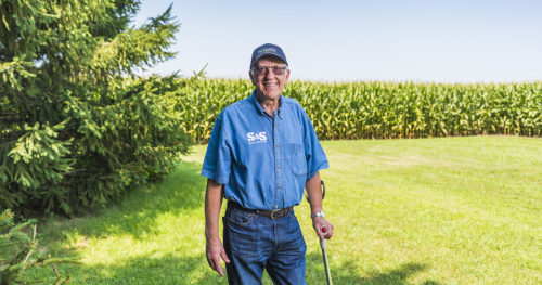 Dale Sass on his farm.