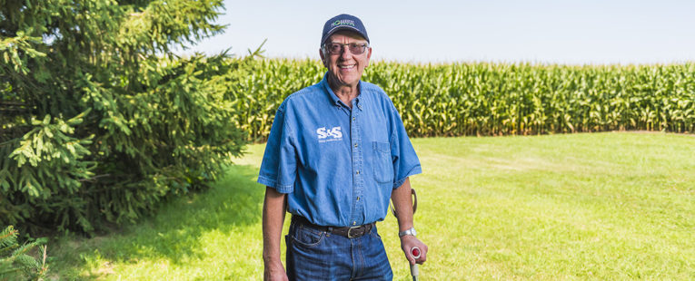 Dale Sass on his farm.