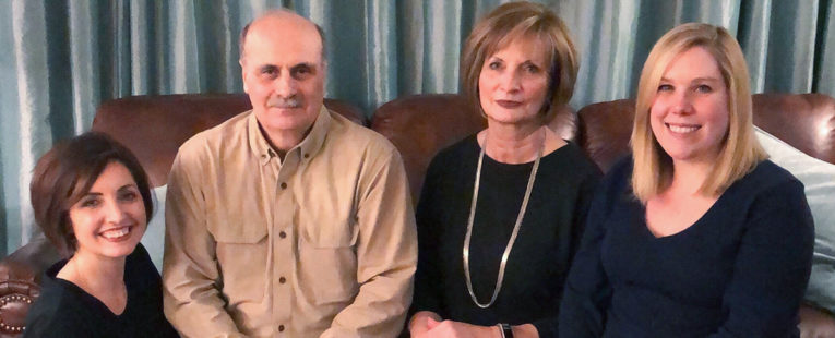 Dennis VanMeter and family at home.