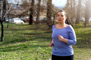 woman jogging in the park