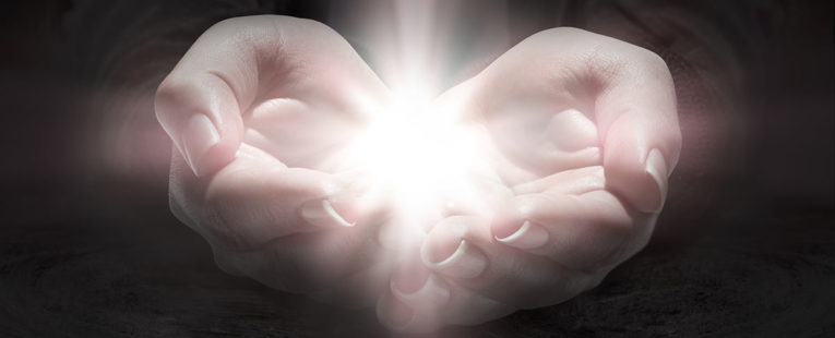 Hands out accepting a miracle