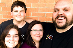 Kaleb with his family
