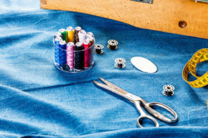 sewing materials and pants