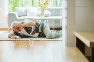 Fallen senior citizens whom lives home alone