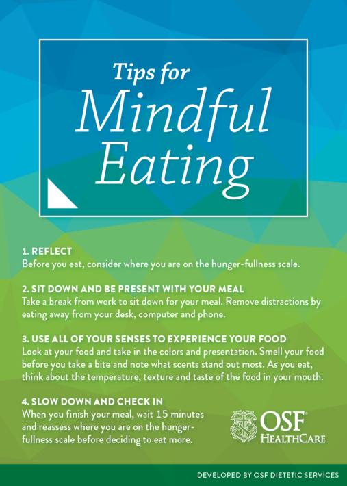 Mindful Eating tips card