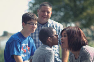 Family with young sons with autism