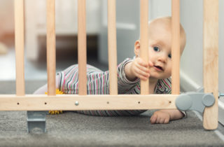 Baby with Safety Gate