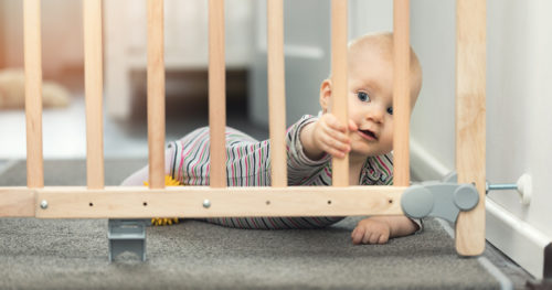 Baby with Safety Gate