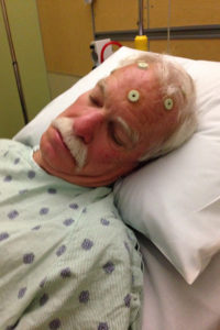 Richard Gie preparing for brain surgery