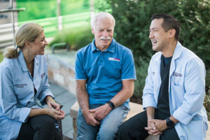 Richard Giebelhausen with care team