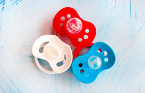 Three pacifiers