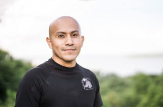 Osvaldo Ramirez after recovering from neck injury that paralyzed him.