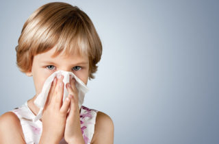 young girl with stuffy nose