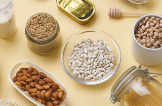 Miscellaneous canned and dried food from the pantry