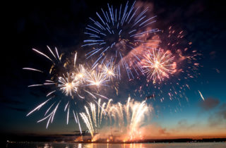 fireworks in the sky