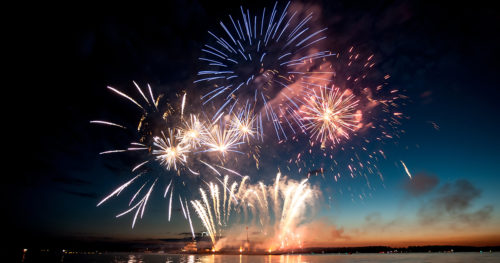 fireworks in the sky
