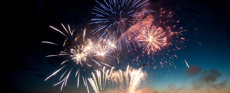 fireworks in the sky