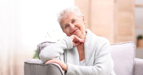Senior Woman on Couch