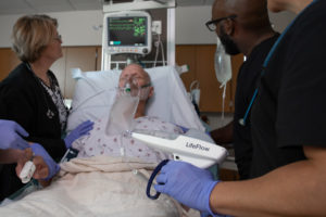LifeFlow fluid delivery system in use with adult patient