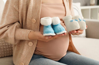 Having twins - pregnant woman photo